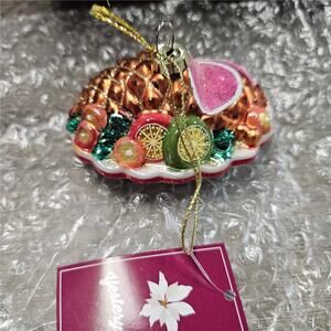 St. Nicholas Square Holiday Ham Ornament NWT